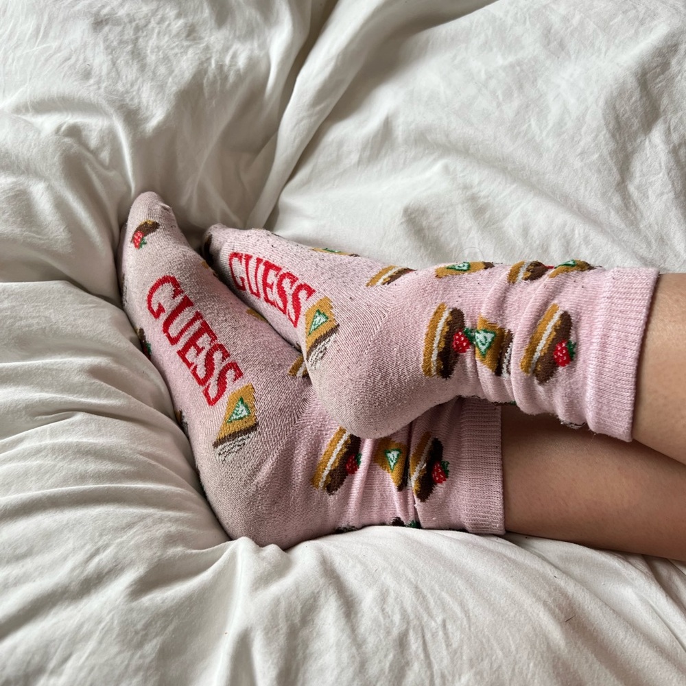 Guess Pink Dessert Pattern Socks - image 5